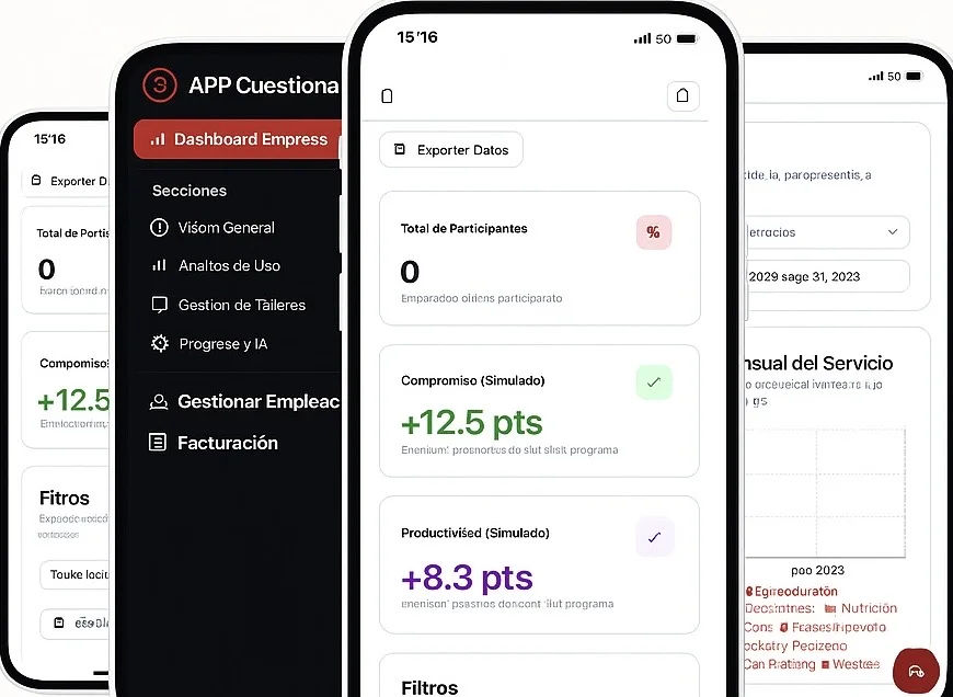 Dashboard con KPIs y seguimiento del programa